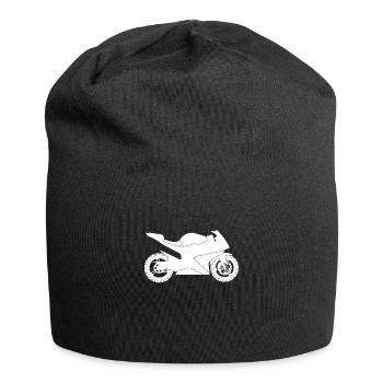 Racing machine motorcycle silhouette - Jersey Beanie - black - Front