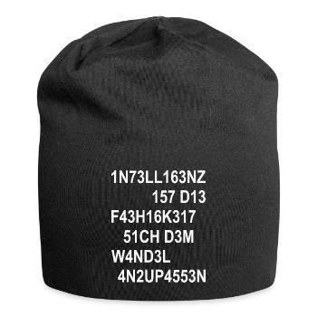 Intelligenz Ist Die Fähigkeit Sich Anzupassen - Jersey-Beanie - Schwarz - Vorne
