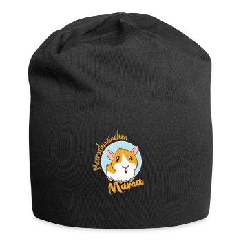 Meerschweinchen Mama - Jersey-Beanie - Schwarz - Vorne