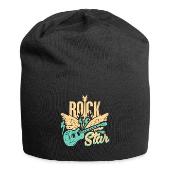 E-Gitarren- - Jersey-Beanie - Schwarz - Vorne