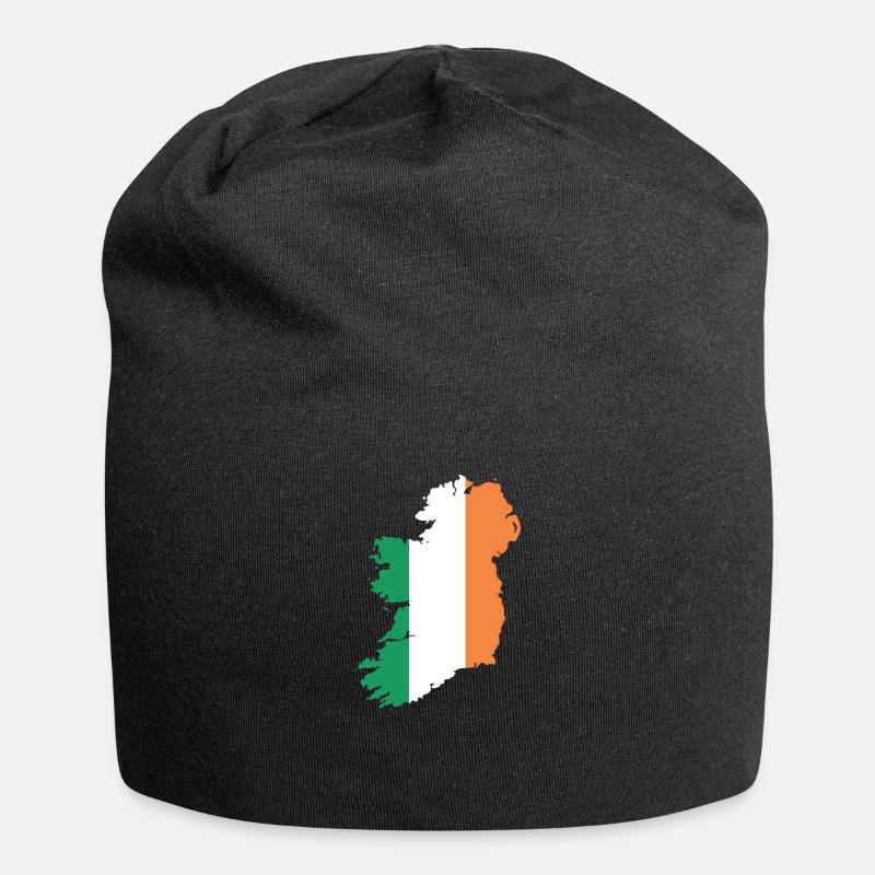Irland - Jersey-Beanie - Schwarz
