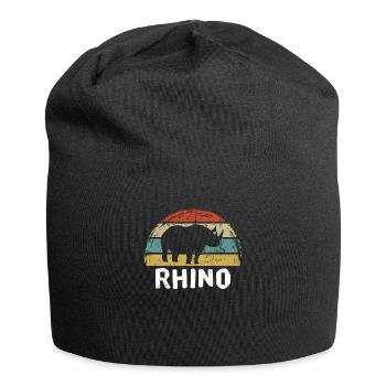 Rhinocéros rhinocéros - Bonnet en jersey - noir - Devant