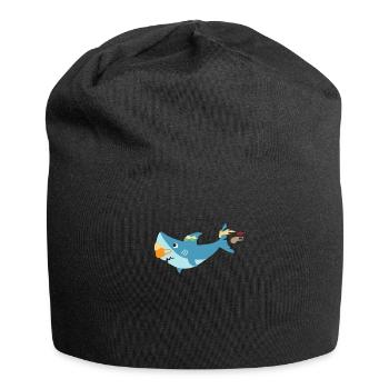 Plastique dans la mer - le requin n'aime plus - Bonnet en jersey - noir - Devant