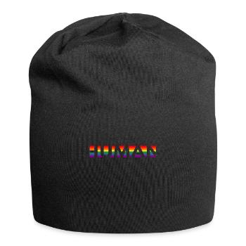 RAINBOW Rainbow Gay Pride LGBTQ HUMAN - Jersey Beanie - black - Front