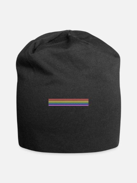 REGENBOGEN Rainbow Gay Pride LGBTQ - Jersey-Beanie - Schwarz