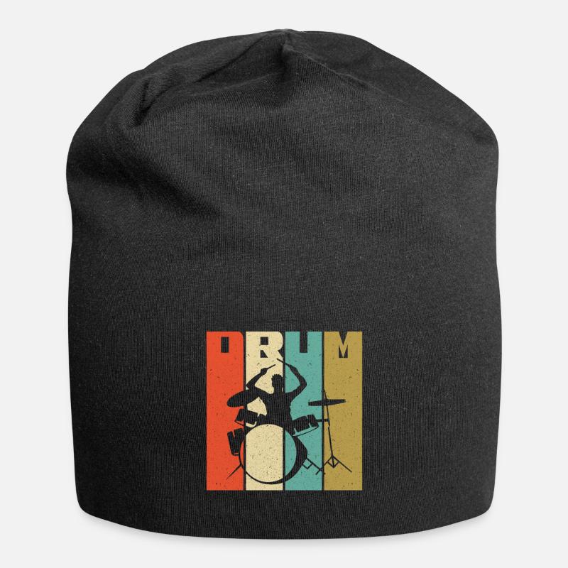 Schlagzeug Schlagzeuger Drummer Geschenk - Jersey-Beanie - Schwarz