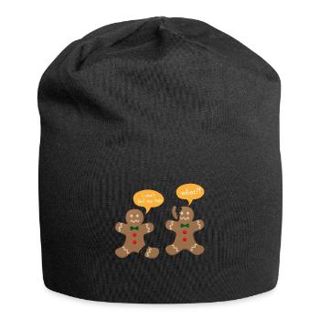 Gingerbread Christmas - Lustige Lebkuchen Design - Jersey-Beanie - Schwarz - Vorne