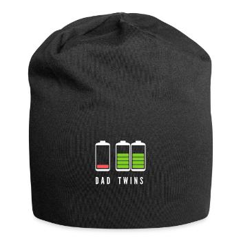 Dad of twins Gift idea expectant fathers - Jersey Beanie - black - Front