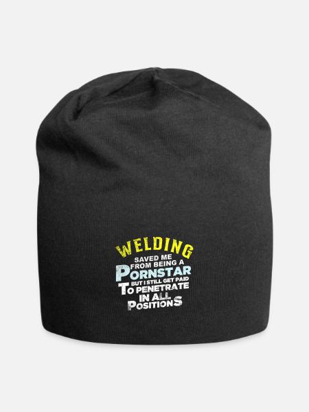 Welding Funny Gift Welder - Jersey Beanie - black