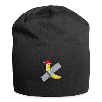 Banane Klebeband Weihnachten - Jersey-Beanie - Schwarz - Vorne