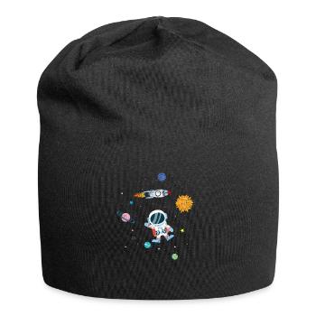 Espace extra-atmosphérique astronaute planète fusée - Bonnet en jersey - noir - Devant