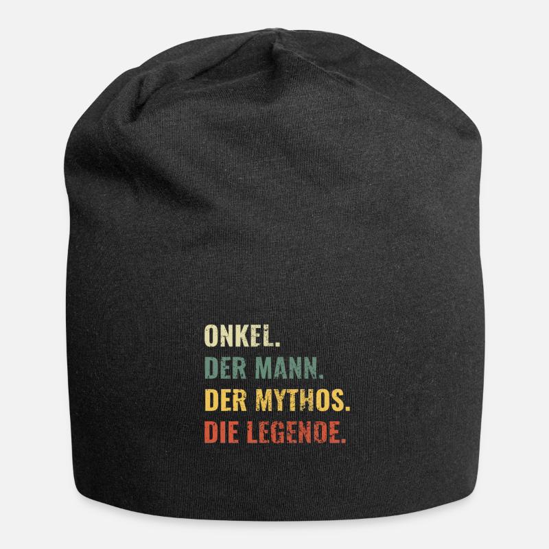 Onkel Geschenkidee toller Spruch werdende Onkels - Jersey-Beanie - Schwarz