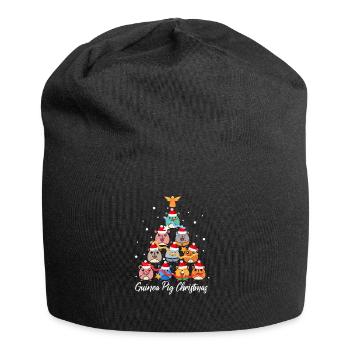 Christmas Guinea Pig Guinea Pig Gift - Jersey Beanie - black - Front