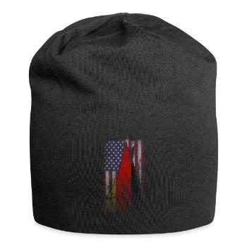 USA Germany America flag gift - Jersey Beanie - black - Front