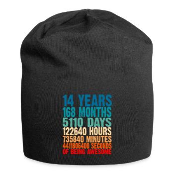 14 Years Of Being Awesome 14 anniversaire cadeau 1 - Bonnet en jersey - noir - Devant