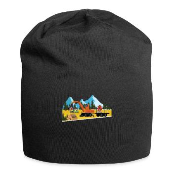 Abatteuse forestière bûcheron - Bonnet en jersey - noir - Devant