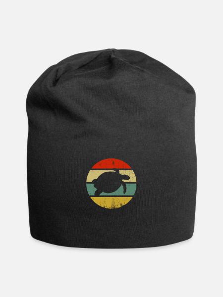 Schildkröte - Jersey-Beanie - Schwarz