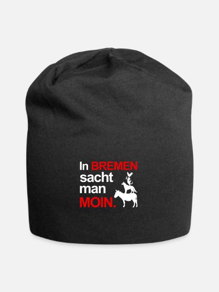 Bremen Spruch Moin Stadtmusikanten - Jersey-Beanie - Schwarz