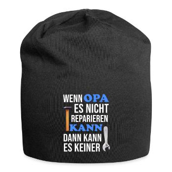 Opa Bester Opa Handwerker Geschenk - Jersey-Beanie - Schwarz - Vorne