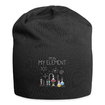 I'm in my Element Chemie Chemielehrer - Jersey-Beanie - Schwarz - Vorne