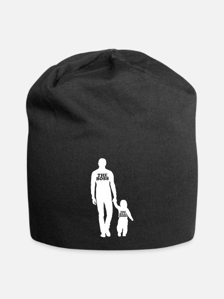 Vater Sohn Partnerlook Kleidung Beziehung Papa - Jersey-Beanie - Schwarz