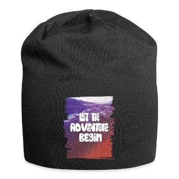Let The Adventure Begin - Jersey-Beanie - Schwarz - Vorne