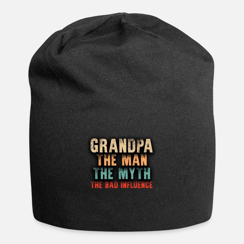 Opa Der Mann Der Mythos Der Schlechte Einfluss - Jersey-Beanie - Schwarz