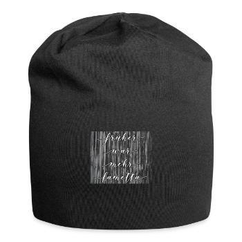 Damen Witziges Früher war mehr Lametta Xmas Damen - Jersey-Beanie - Schwarz - Vorne