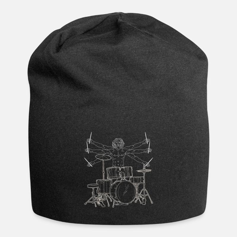 Vitruvian drummer - Jersey Beanie - black