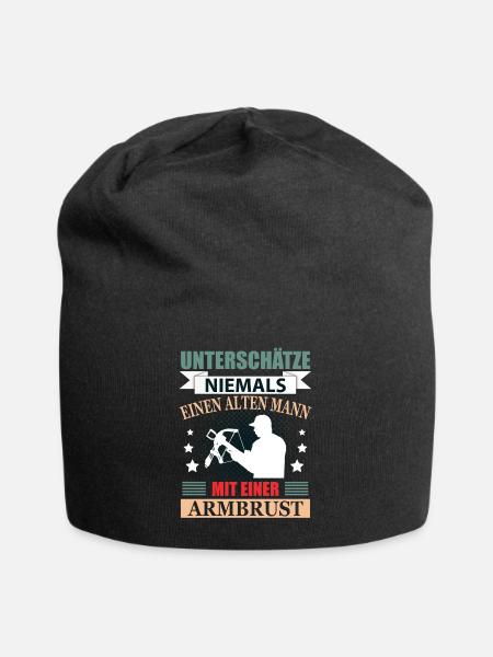 Armbrust Rentner Geschenk Lustig Herren Spruch - Jersey-Beanie - Schwarz