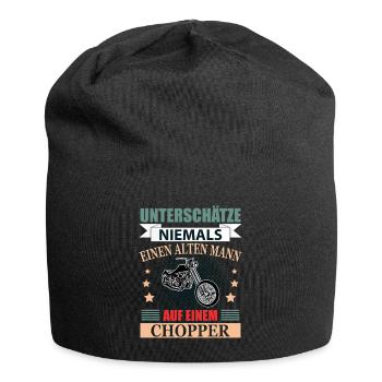 Chopper Rentner Geschenk Lustig Herren Spruch - Jersey-Beanie - Schwarz - Vorne