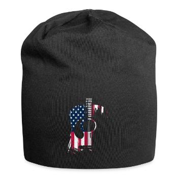 Guitar - Jersey Beanie - black - Front
