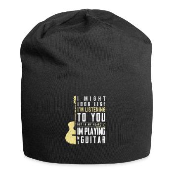 Guitar - Jersey Beanie - black - Front
