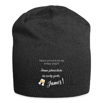 Silvester Neujahr James Dinner Lustig Spruch Party - Jersey-Beanie - Anthrazit - Vorne