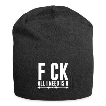 F*CK All I Need Is U - Bonnet en jersey - charbon - Devant