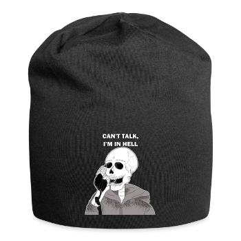 Lustiger Spruch Skelett Totenkopf Geschenk - Jersey-Beanie - Schwarz - Vorne