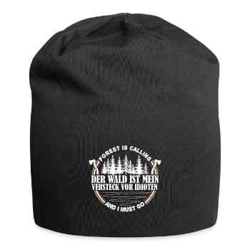 Der Wald Ist Mein Versteck Vor idioten - Jersey-Beanie - Schwarz - Vorne