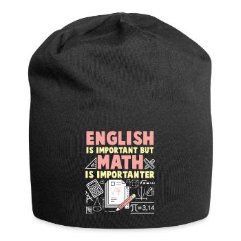 English math is important math nerd - Jersey Beanie - black - Front