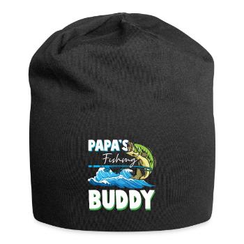 Vater und Sohn Fliegenfischen Buddy Kind - Jersey-Beanie - Schwarz - Vorne