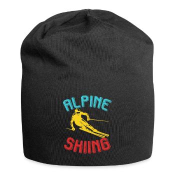 Alpine Skiing | Winter vacation | Alps - Jersey Beanie - black - Front