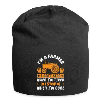 I am a farmer - Jersey Beanie - black - Front
