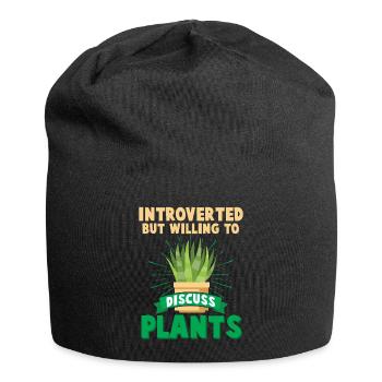 Introverted man Shy gardener strut - Jersey Beanie - black - Front