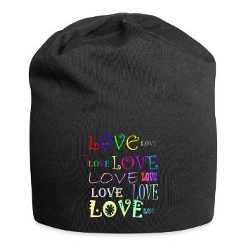 Love - Jersey-Beanie - Schwarz - Vorne