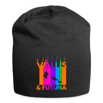 Wallis _ Futuna Bulles colorées et bulles - Bonnet en jersey - noir - Devant