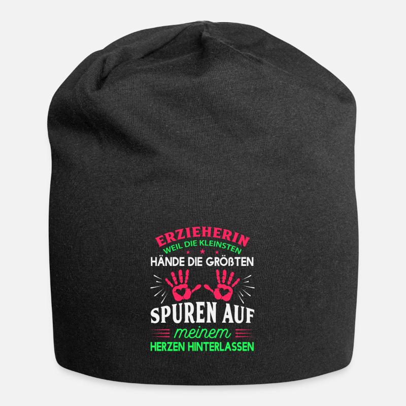 Erzieherin - Jersey-Beanie - Schwarz