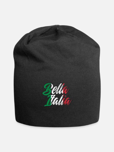 Italien - Jersey-Beanie - Schwarz