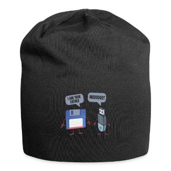JE SUIS VOTRE PÈRE Disquette USB Drôle d'ordinateur - Bonnet en jersey - noir - Devant