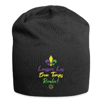 Laissez les bon temps rouler mardi gras party - Jersey Beanie - black - Front