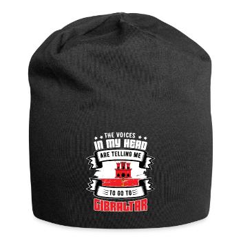 Die Stimmen im Kopf rufen nach gibraltar - Jersey-Beanie - Schwarz - Vorne