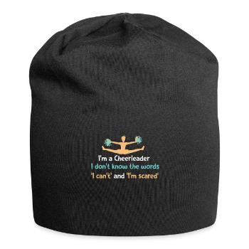 I'm a cheerleader - I don't know the words 'I can' - Jersey Beanie - black - Front